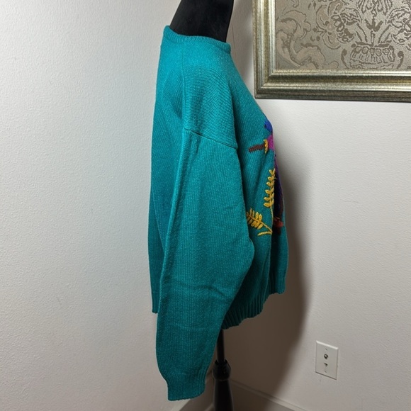 Tulchan pure new wool vintage crewneck sweater sz L - Picture 4 of 6